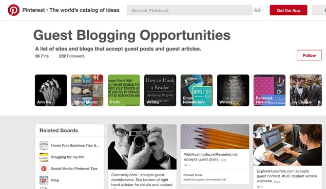 Pinterest Guest Blogging