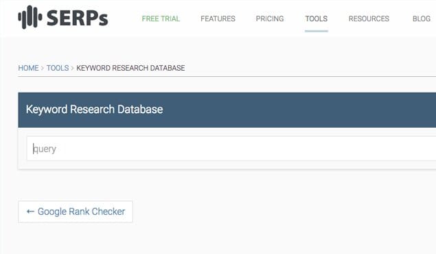 Keyword Research Database