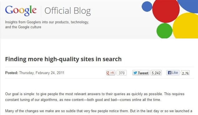 Google Quality Content