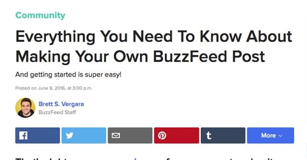 Make a BuzzFeed Post