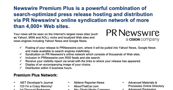 Newswire and PR Newswire