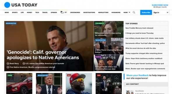 USA Today Homepage